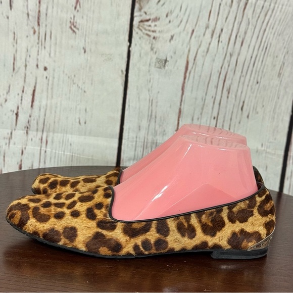 BRIGHTON pony hair Leopard Print Women's Ballet flats Silver accent on back 7.5 - Picture 13 of 17